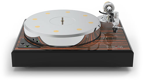 ACOUSTIC SIGNATURE DOUBLE X NEO Makassar - Plattenspieler Chrombeschichtung anstatt Messing poliert TA 2000  9 Zoll mit