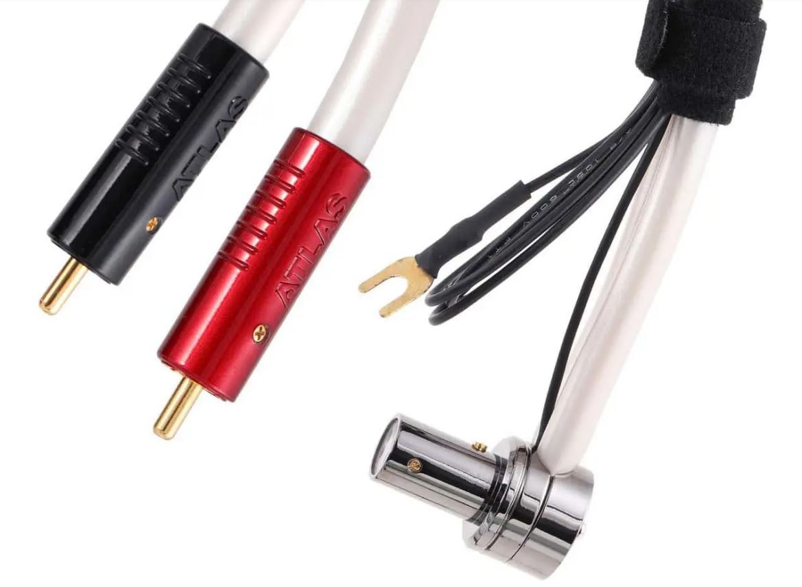 Atlas Cables - Element Assist Tonearm Achromatic RCA - Phonokabel 1,5 Meter 5pol 90 Grad
