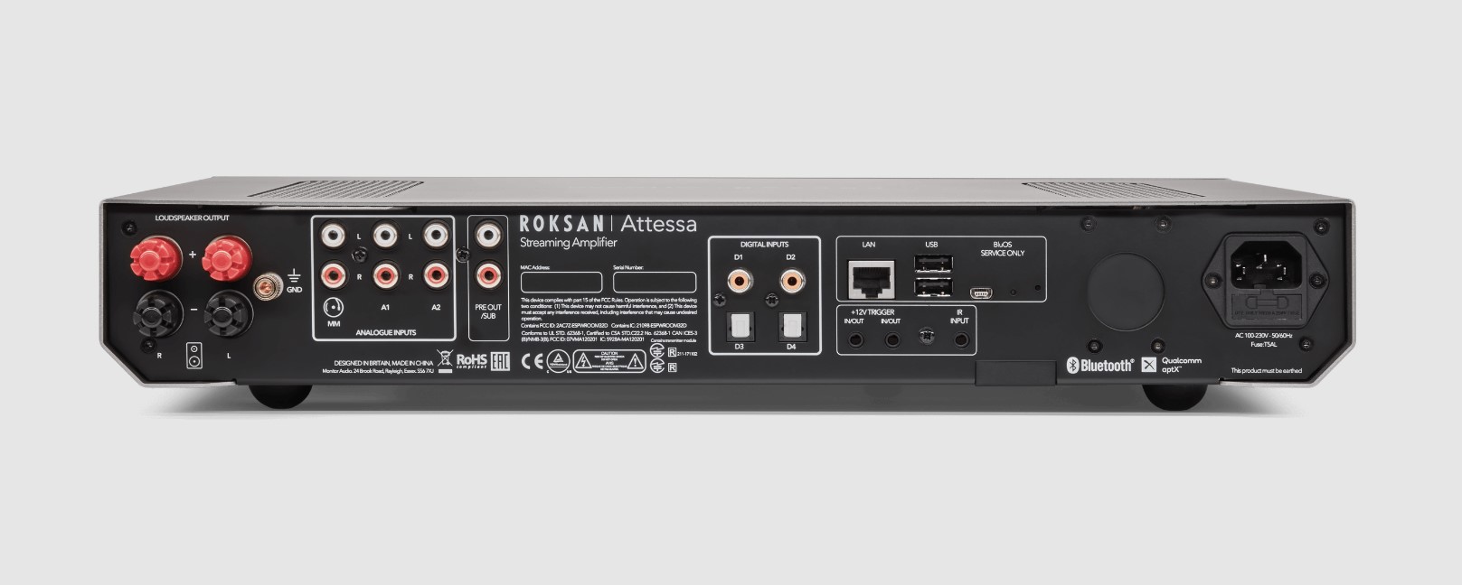 ROKSAN ATTESSA - Streaming-Vollverstärker Schwarz