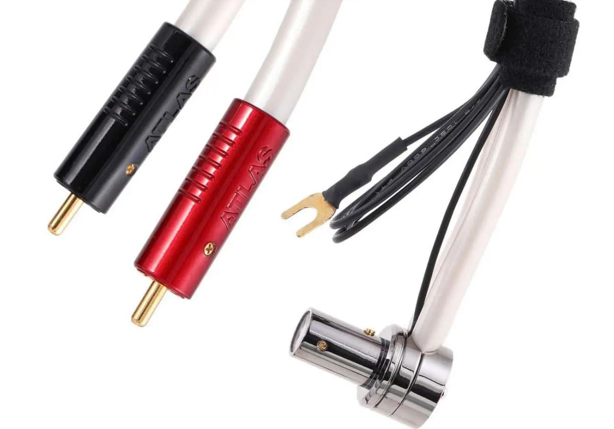Atlas Cables - Equator Assist Tonearm Achromatic RCA - Phonokabel 1,5 Meter 5pol 90 Grad